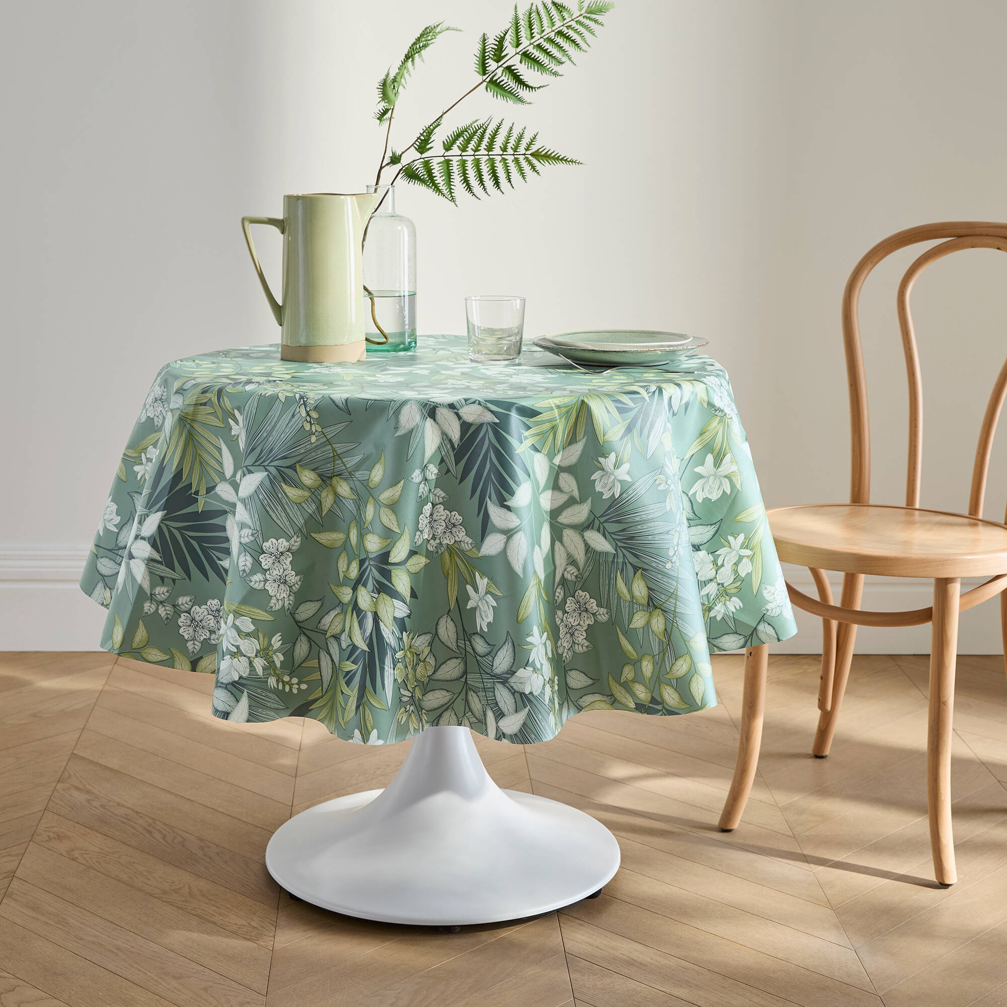 Nappe toile cirée imprimé feuillage