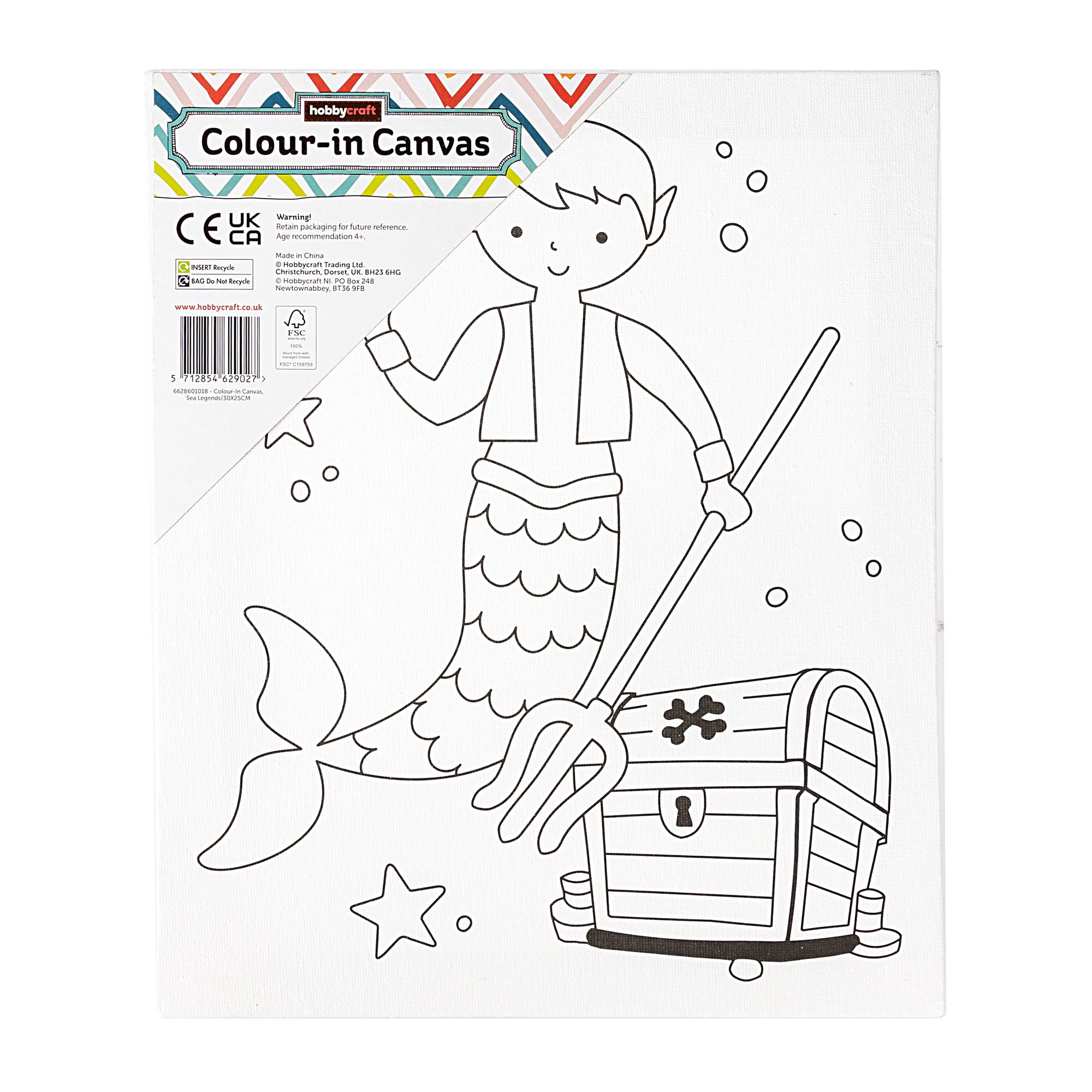 Sea Legends Colour-in Canvas