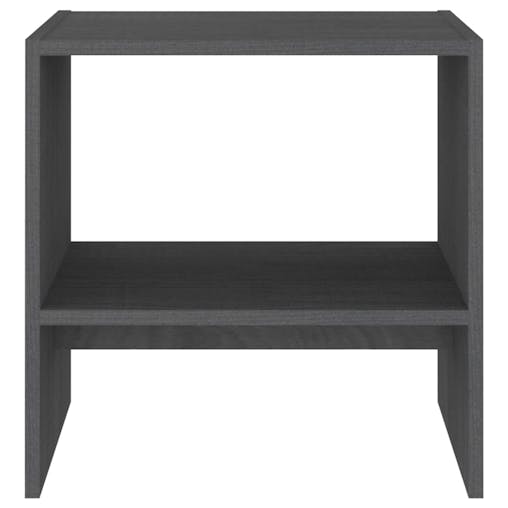 NNEVL Bedside Cabinets 2 pcs Grey 40x30.5x40 cm Solid Pinewood