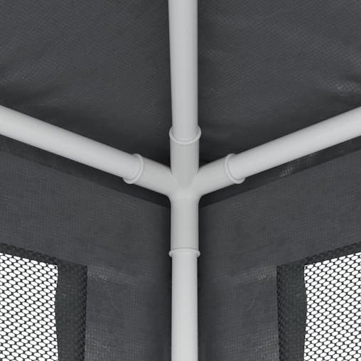 NNEVL Party Tent with 4 Mesh Sidewalls Anthracite 3x3 m HDPE