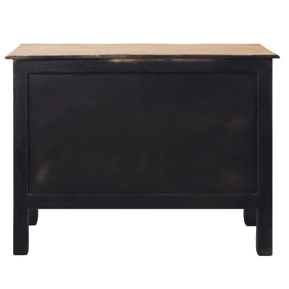 Versailles - Commode 6 tiroirs en bois d'acacia et de manguier noire