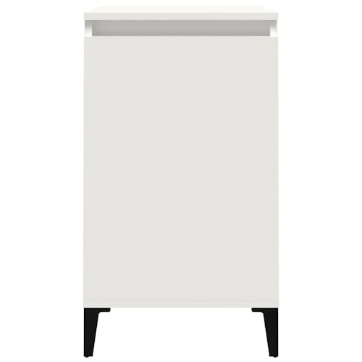 NNEVL Bedside Cabinet White 40x35x70 cm Engineered Wood