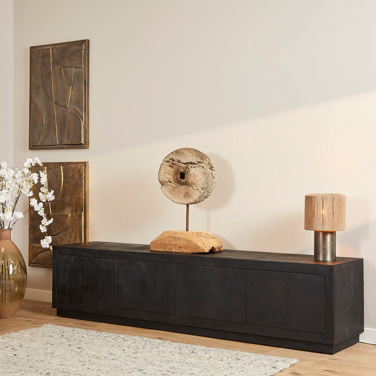Starfurn tv meubel Brussel - zwart - 42x200x46cm