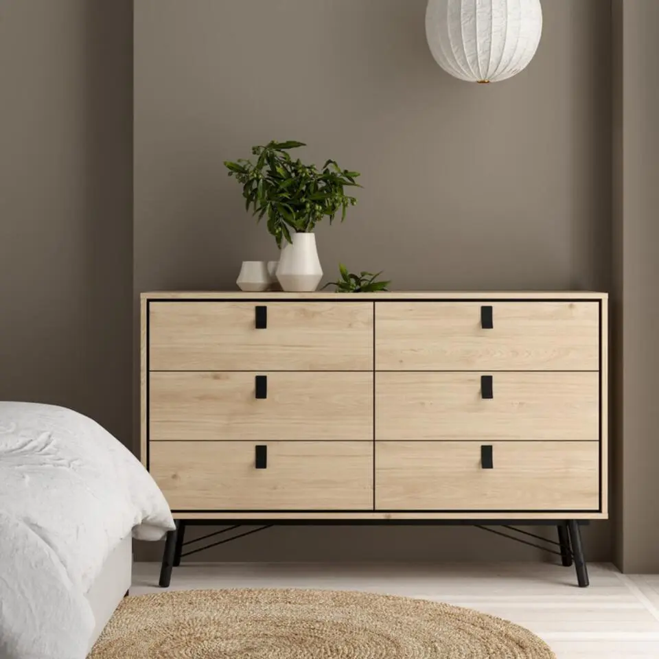 CALICOSY - Ladekast JOYCE - Bruin - 94,8x150,3x40,1 cm