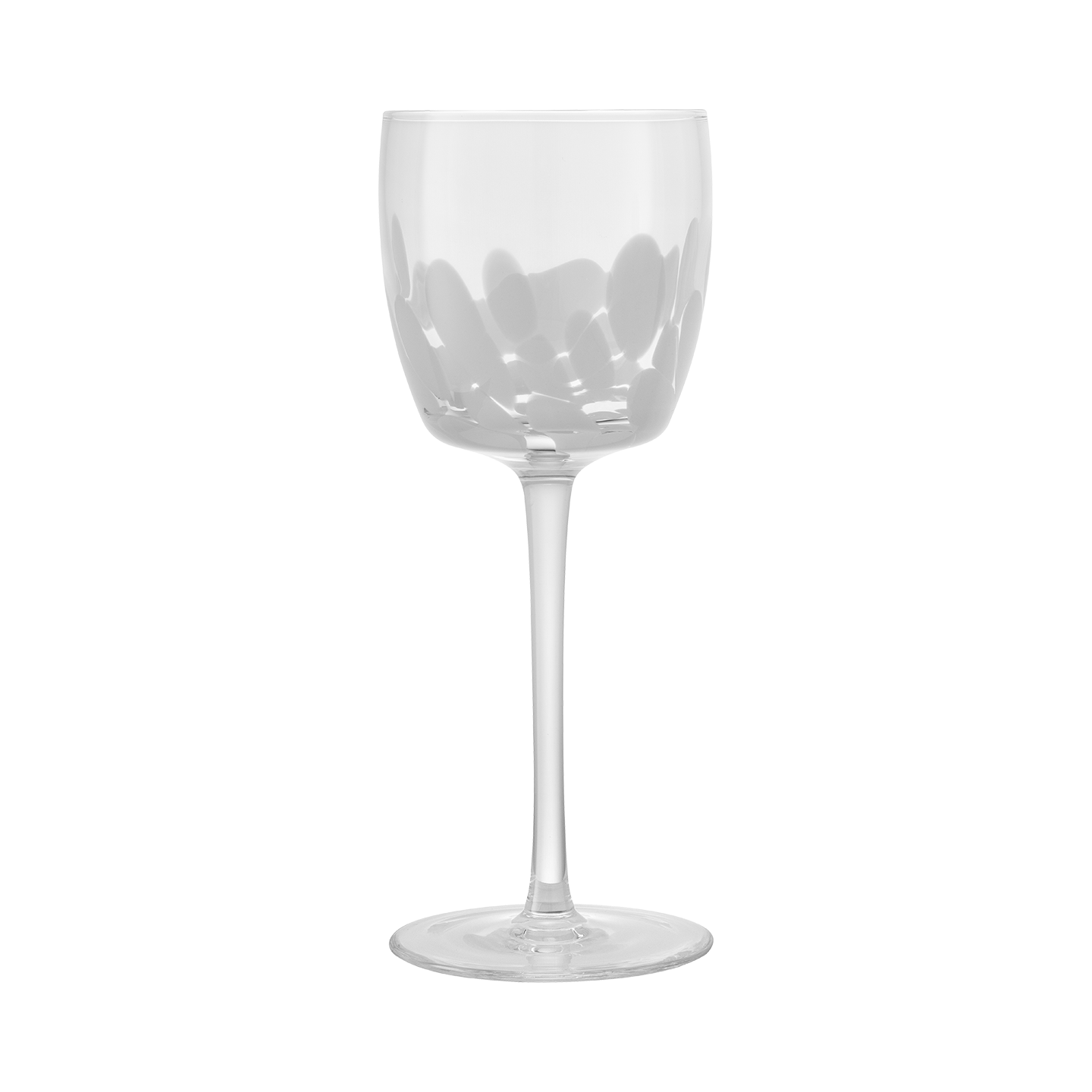 Contemporary Marbled White Wine Glass - Set Of 2