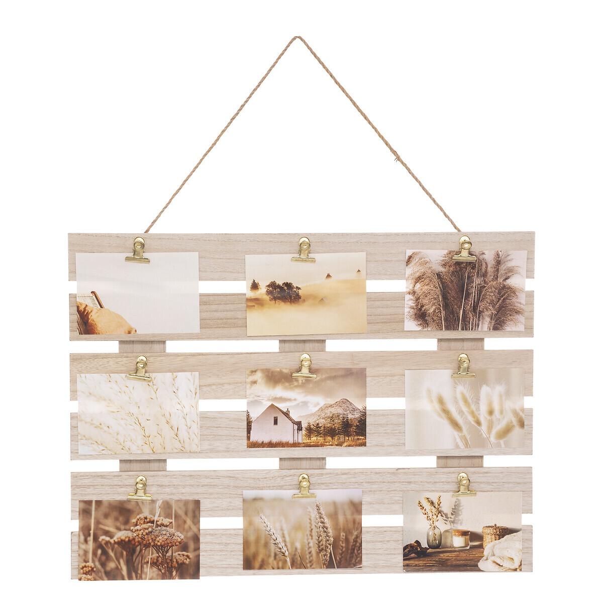 Photo holder "Cagette" Beige, 58x43 cm