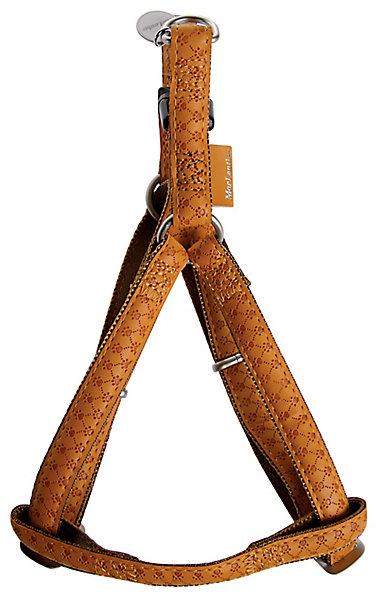 Harnais réglable Mc Leather 15mm jaune