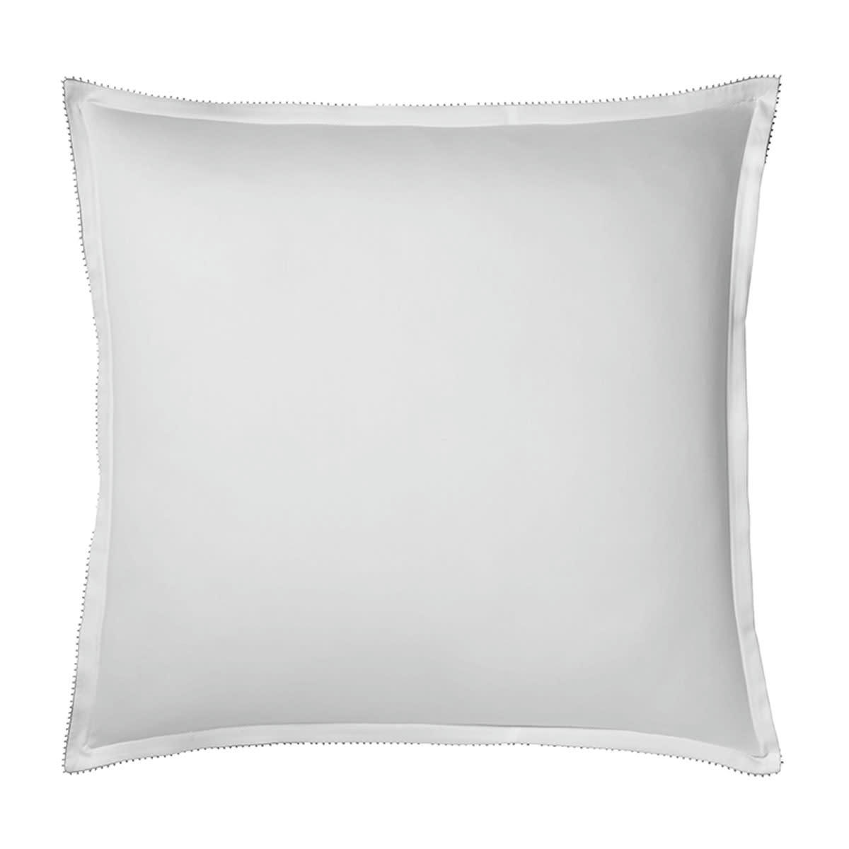 QUATRE FEUILLES - Taie d'oreiller en satin de coton bio blanc 65x65