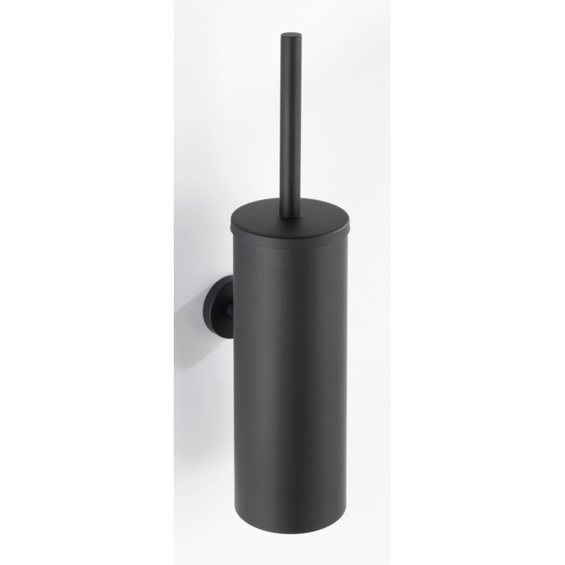 Brosse de toilette fermée Bosio noire mate WENKO