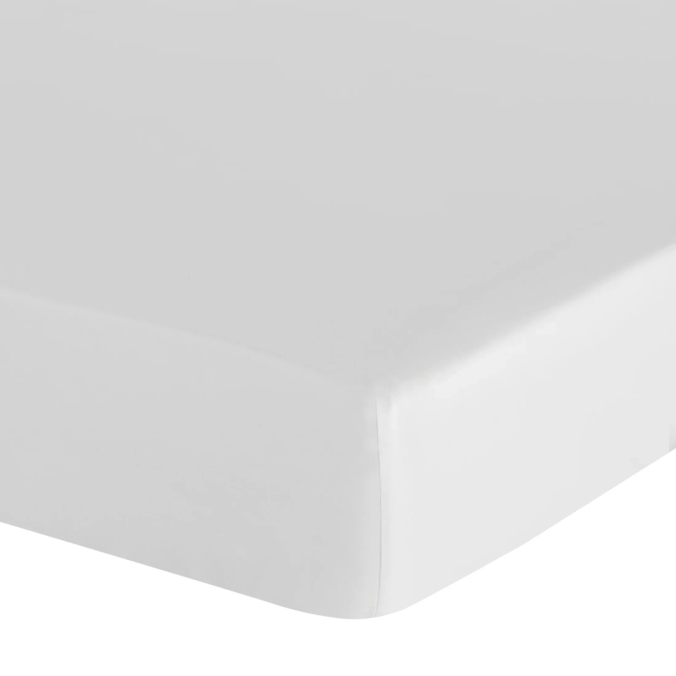 Prześcieradło z gumką 220x200 cm z bawełny kolor biały 105 g/m2 BASIC