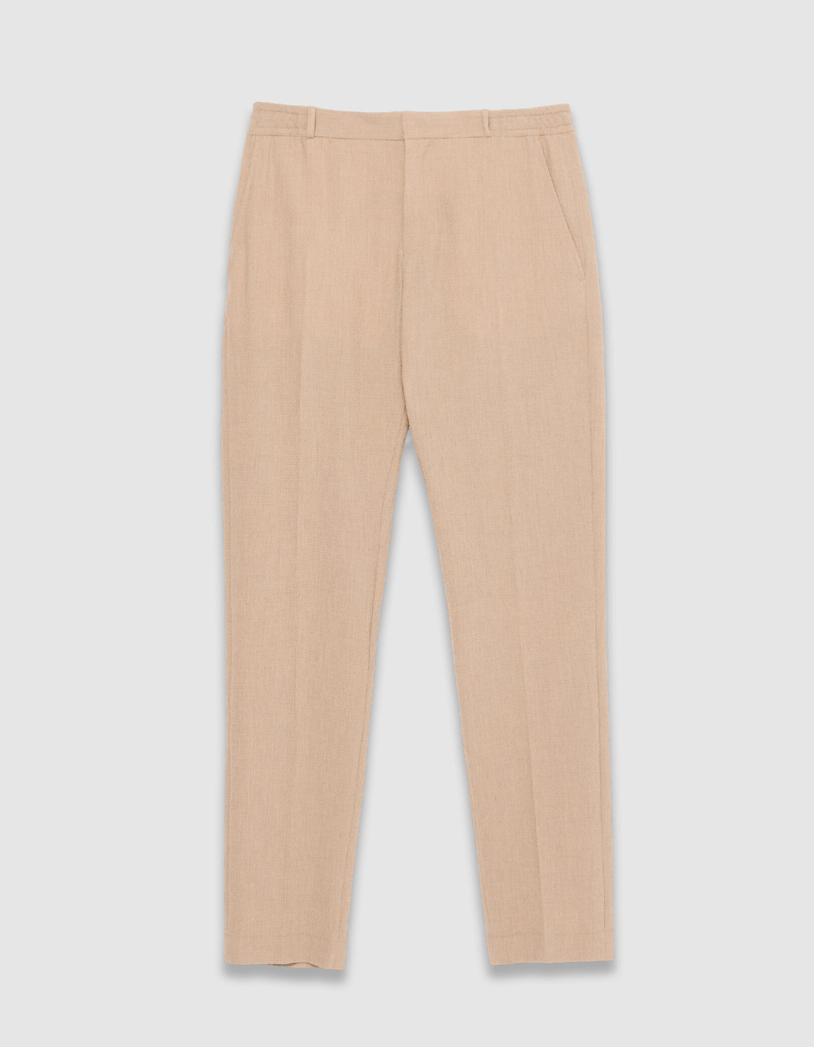 Pantalon de costume beige foncé seersucker Homme