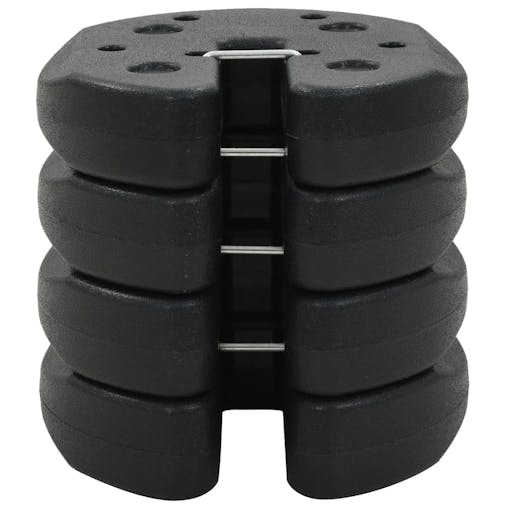 NNEVL Gazebo Weight Plates 4 pcs Black 220x30 mm Concrete