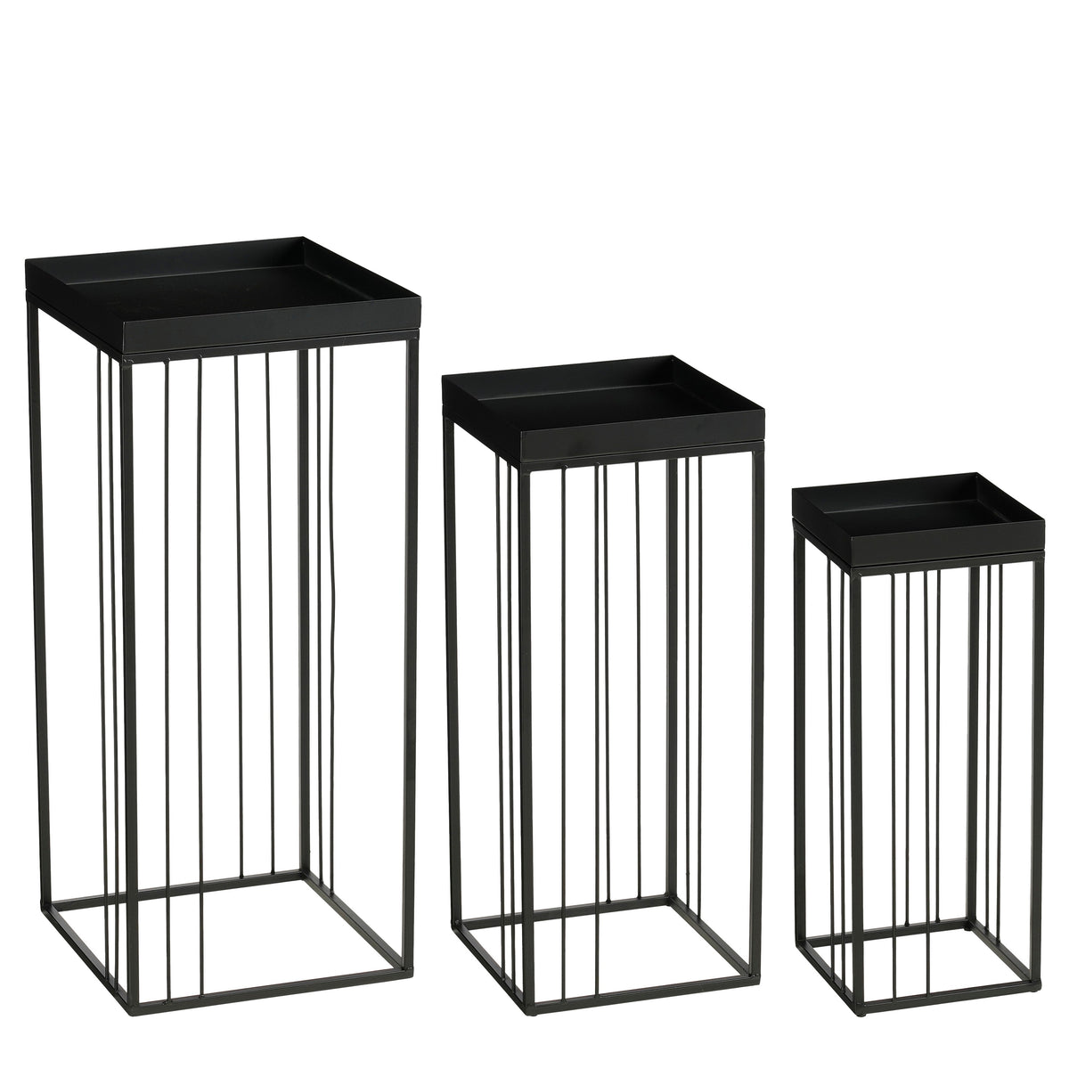 Mica Decorations Beth Bijzettafel – Set van 3 – Bijzettafels Woonkamer – Salontafel – Tafeltje – Koffietafel – Bijzettafeltjes Woonkamer IJzer – 30 x