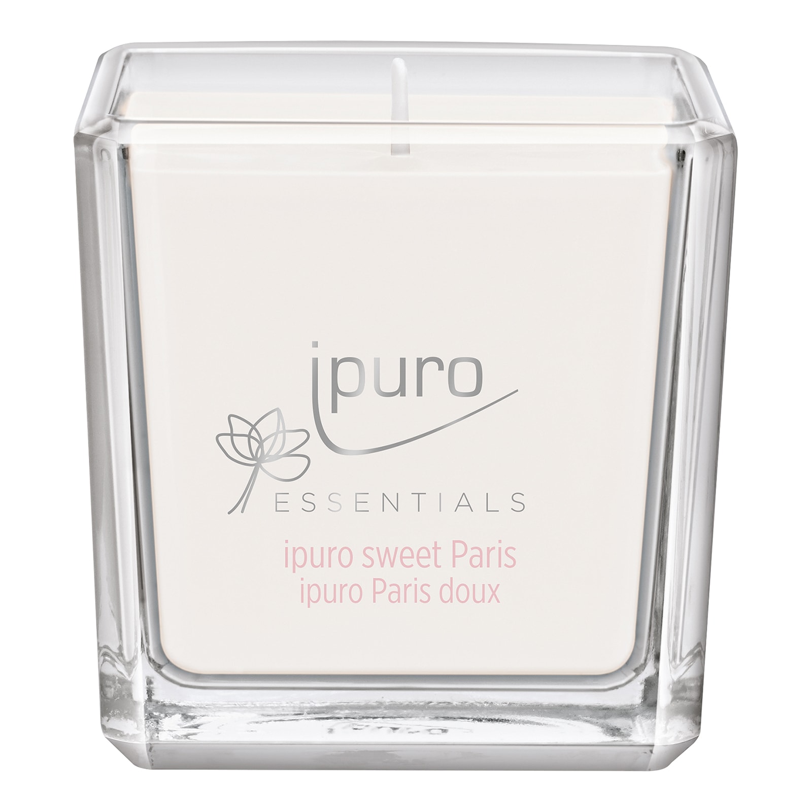 ipuro ESSENTIALS Duftkerze Sweet Paris Rosa, 0,125 kg