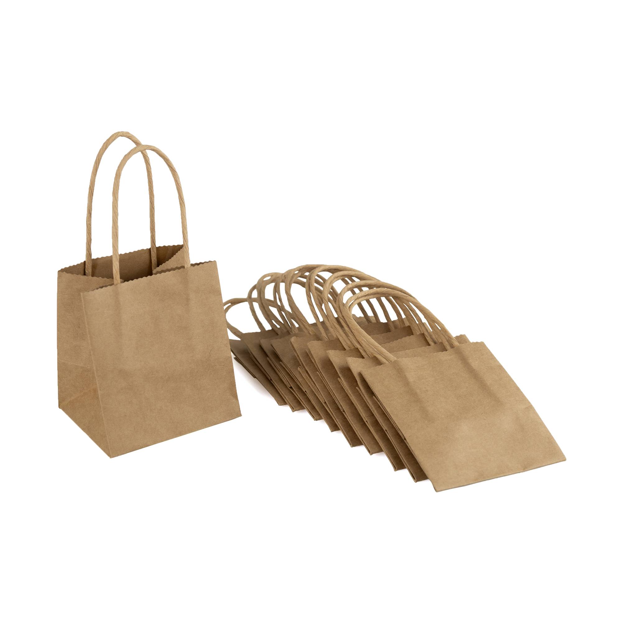 Kraft Favour Paper Bags 10cm x 9cm 10 Pack