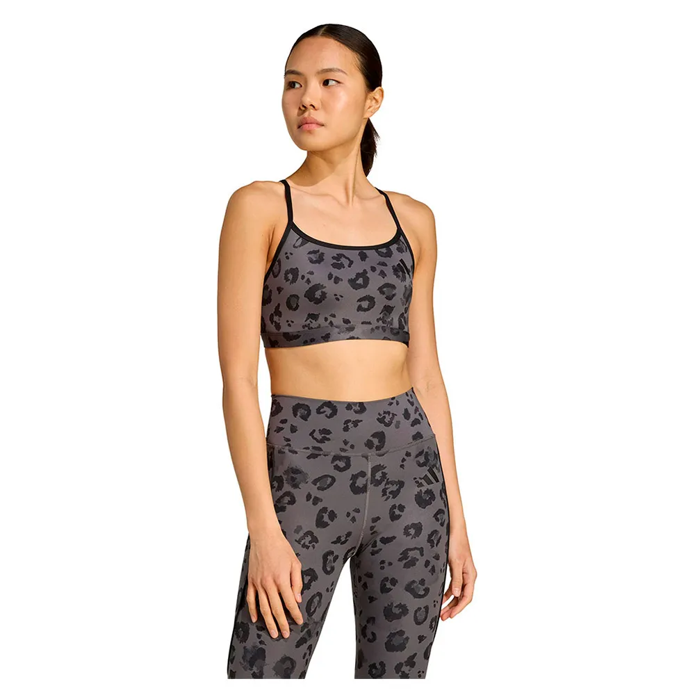 adidas Powerreact Essentials Print Low Impact Sports Bra