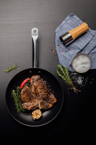 Professional Non-Stick Stainless Steel Frying Pan, 30cm, 2.9L
