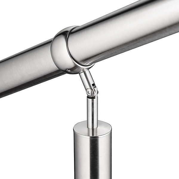 Main courante 1.5 m argent inox 201 fixation sol et mur escaliers intérieur extérieur by Aica