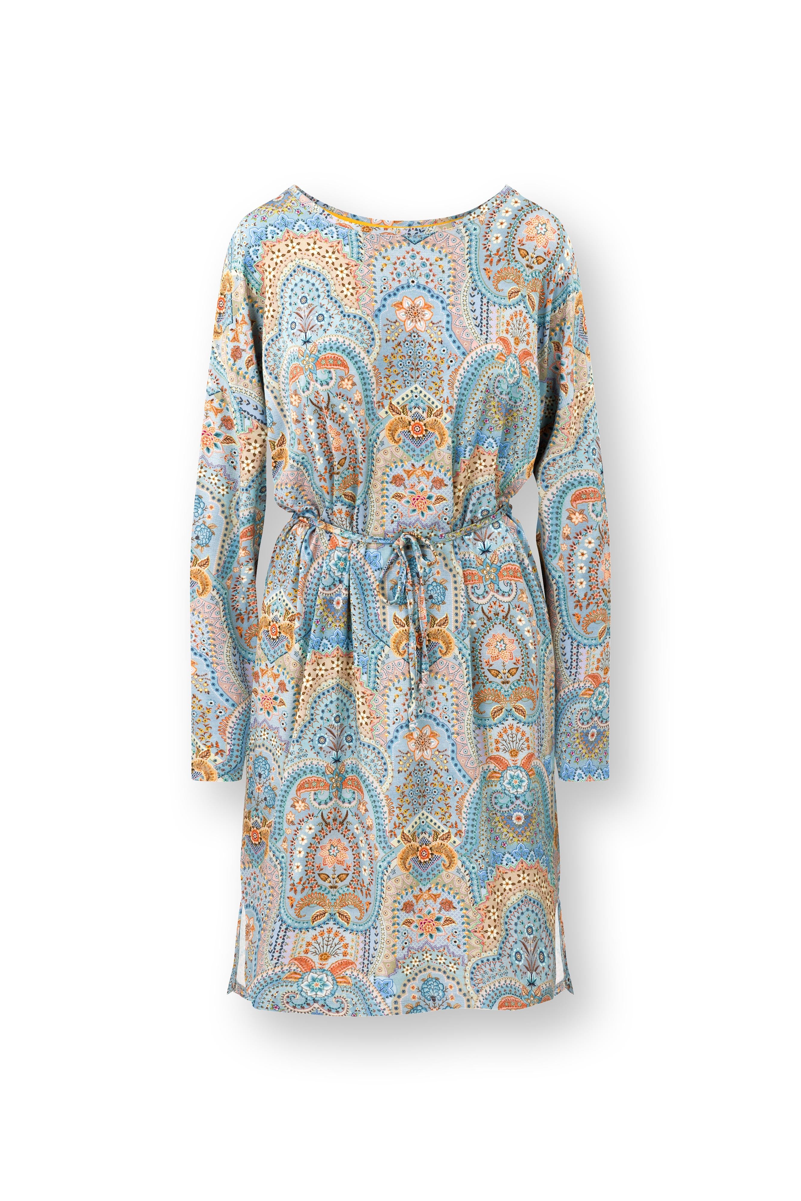 Pip Studio - Dido Nachthemd Lange Mouw Dames - Jabali - Blauw - XS