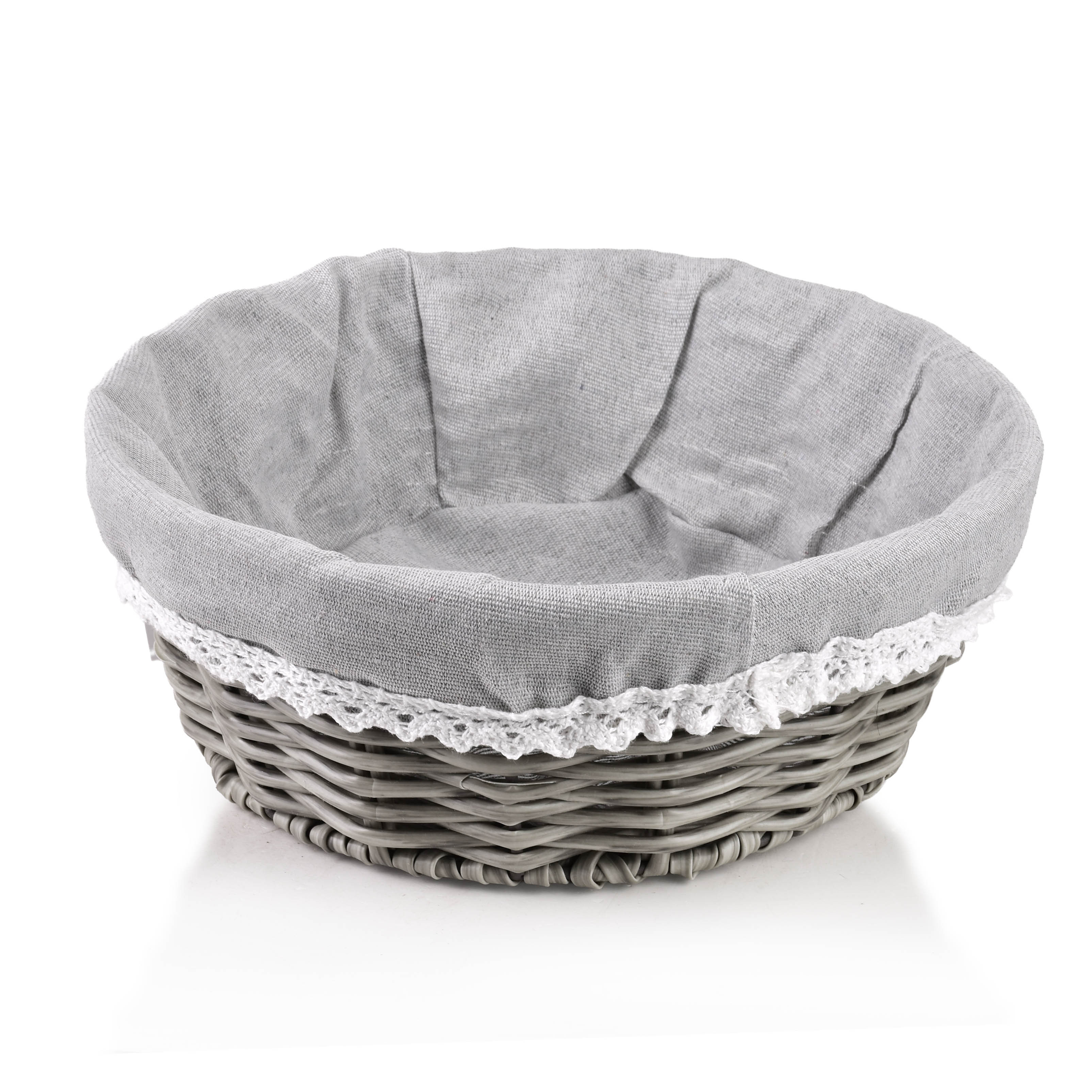 SINO Koszyk 23x23x9cm materiał koronka polirattan