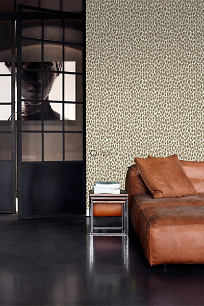 Origin Wallcoverings papier peint peau de léopard beige 53 cm x 10.05 m