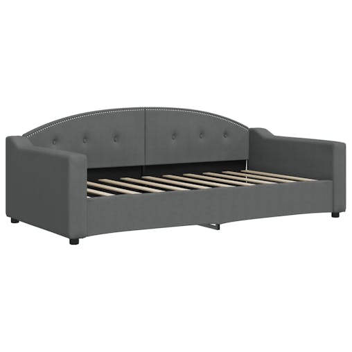 NNEVL Daybed with Trundle Dark Grey 90x190 cm Fabric