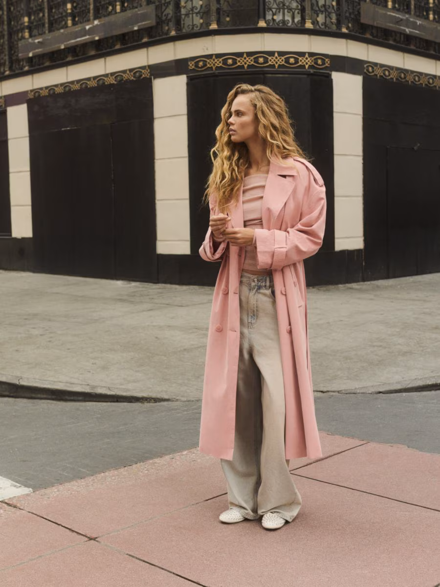 Double Breasted Oversized Trench Coat