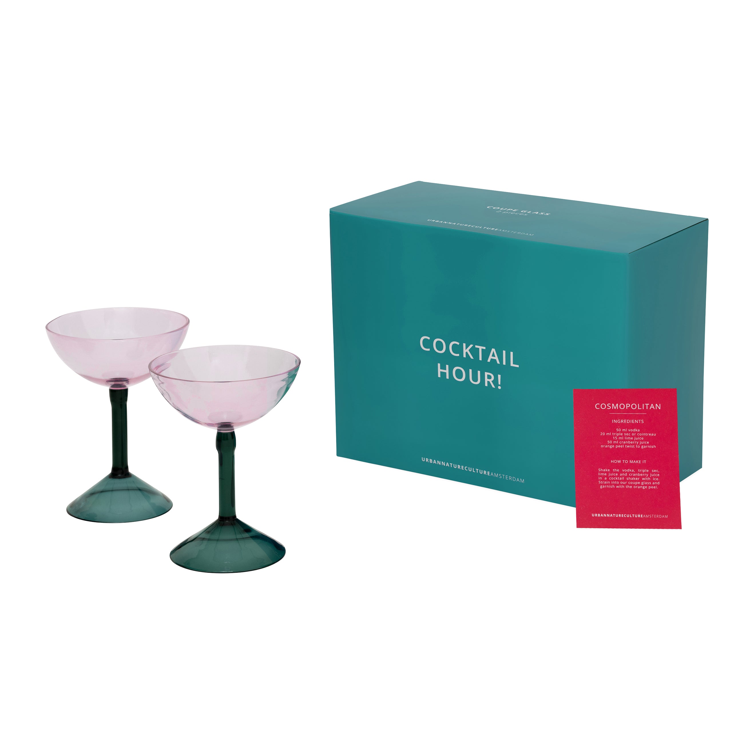 Urban Nature Culture Coupe Cocktail Glas - Set Van 2 - In Geschenkverp