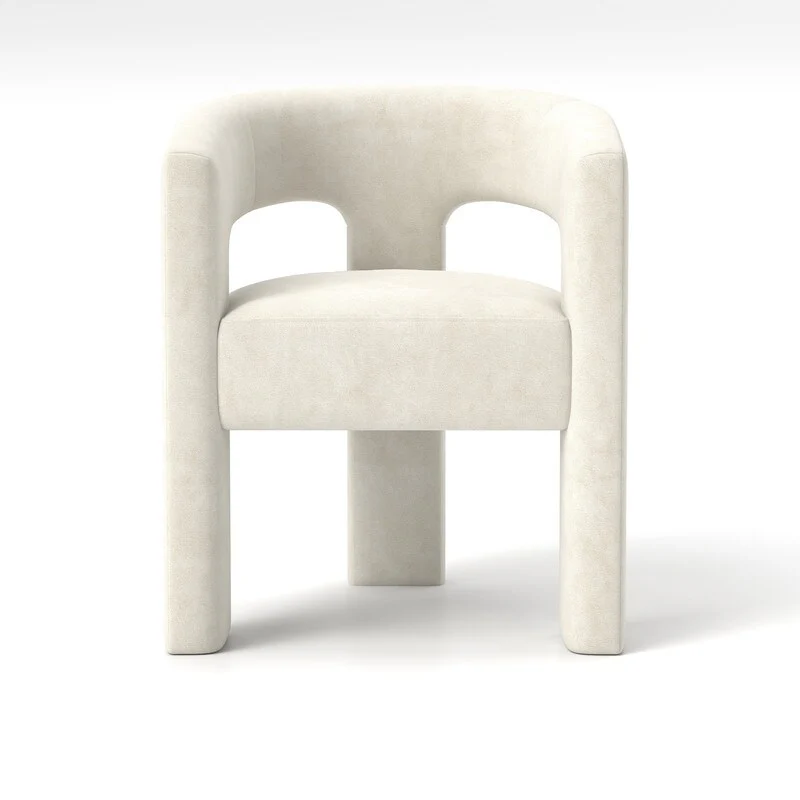 SEYNAR Modern Glam Velvet Upholstered Dining Chair, Open-Back Accent Chair Set of 4