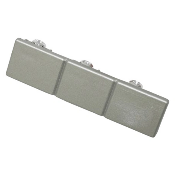 Gardinenstangen-Endstück, Länge: 55 mm, 3-läufig, Kunststoff