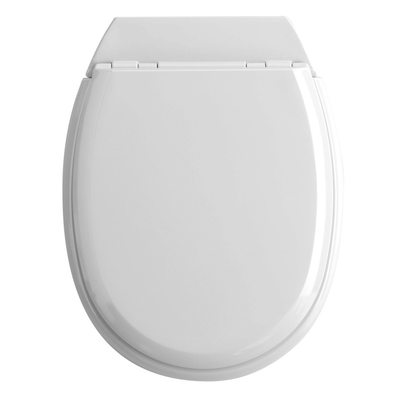 Abattant de toilette Atlas 2 en bois compressé blanc ALLIBERT