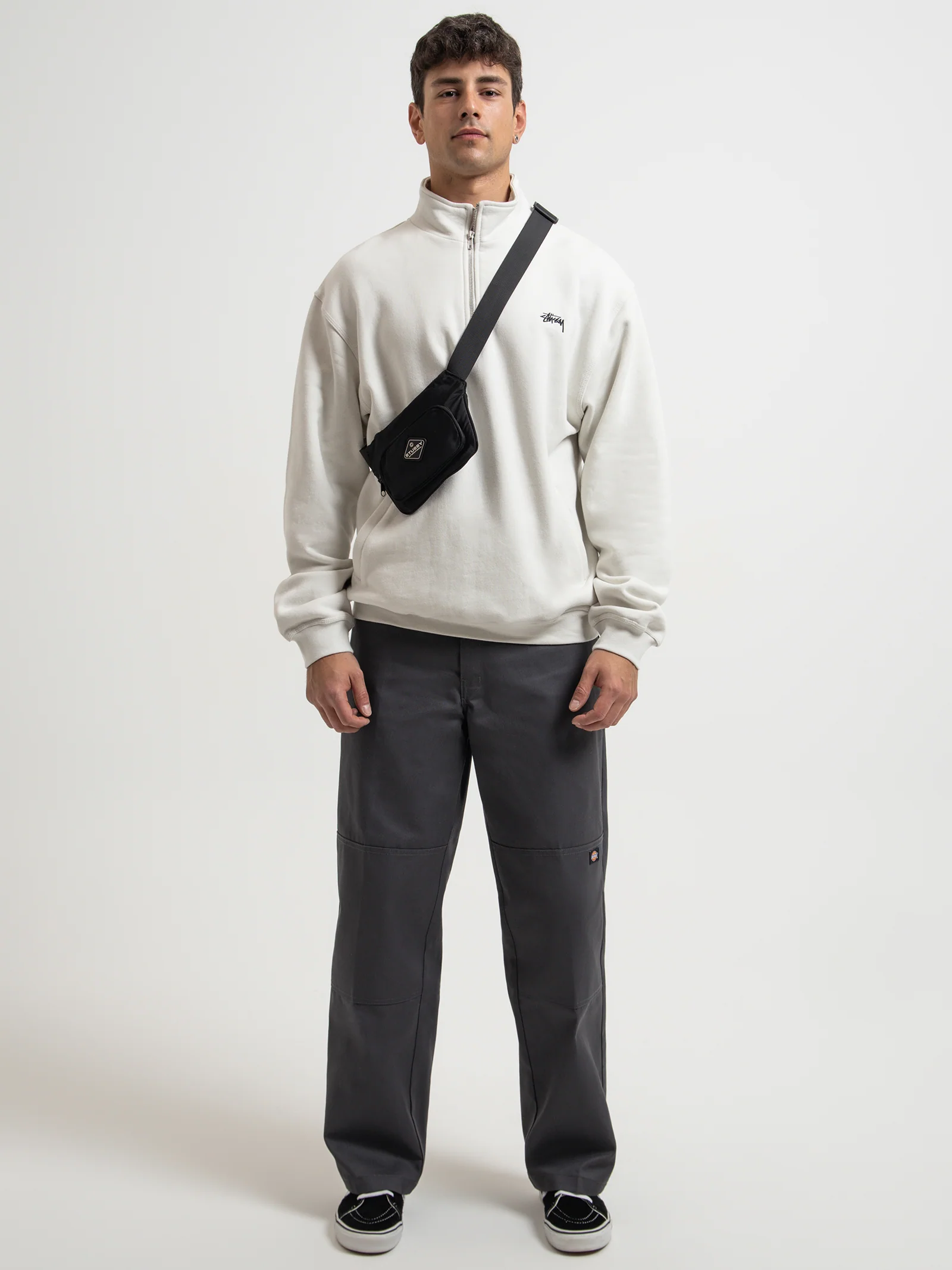 Stock Logo Mock Neck Fleece