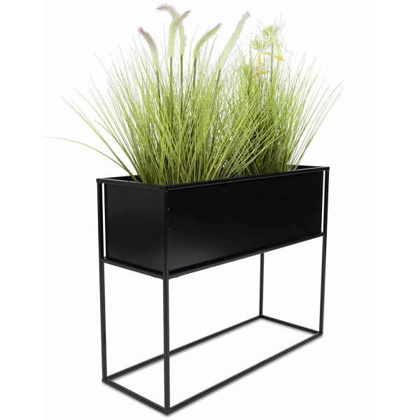 Kwietnik stojący skrzynia czarna 50 cm LOFT