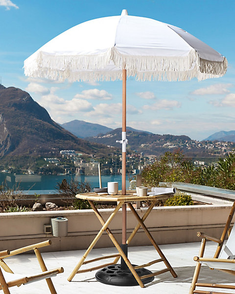 Parasol de jardin 150 cm MONDELLO Blanc