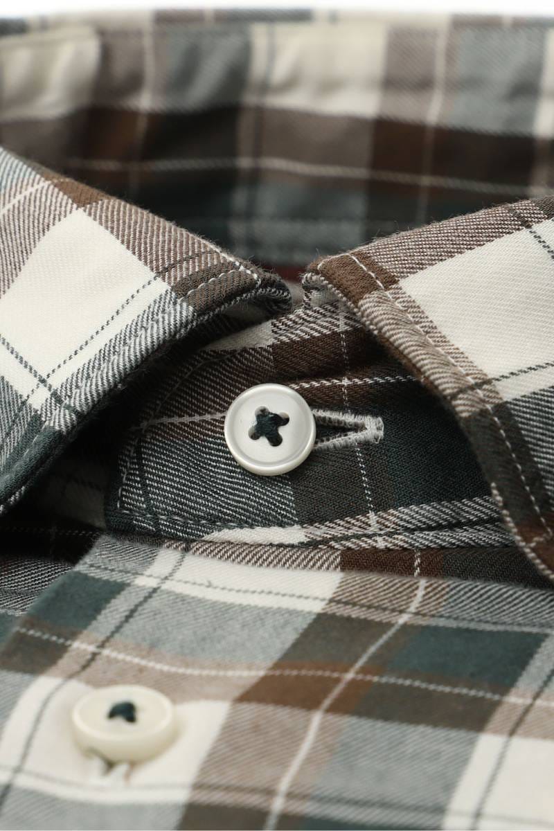 ETERNA Modern Fit Tencel Hemd grün, Kariert
