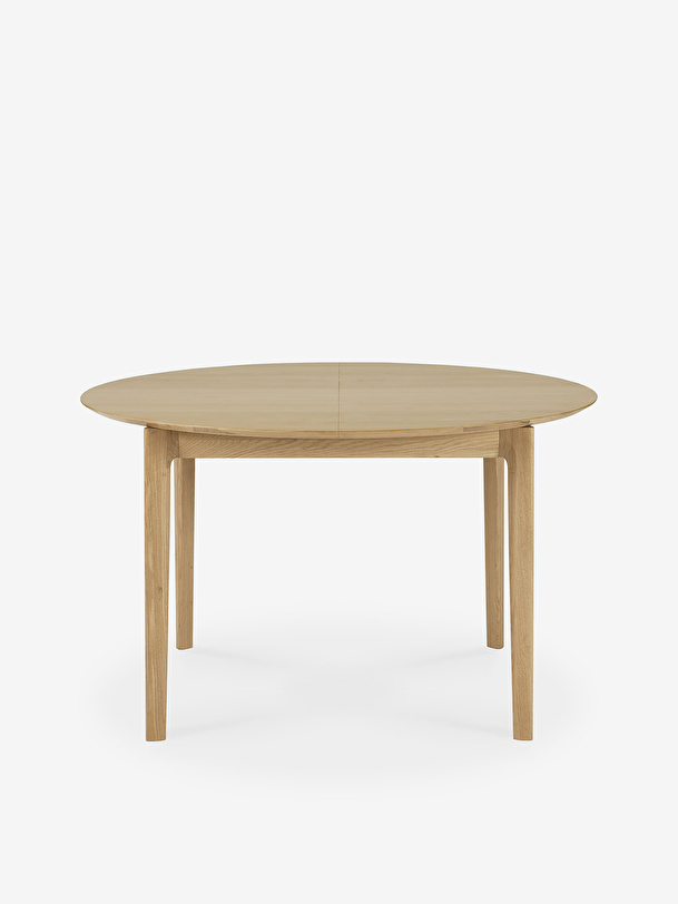Table ronde a rallonge bok - ethnicraft chene clair
