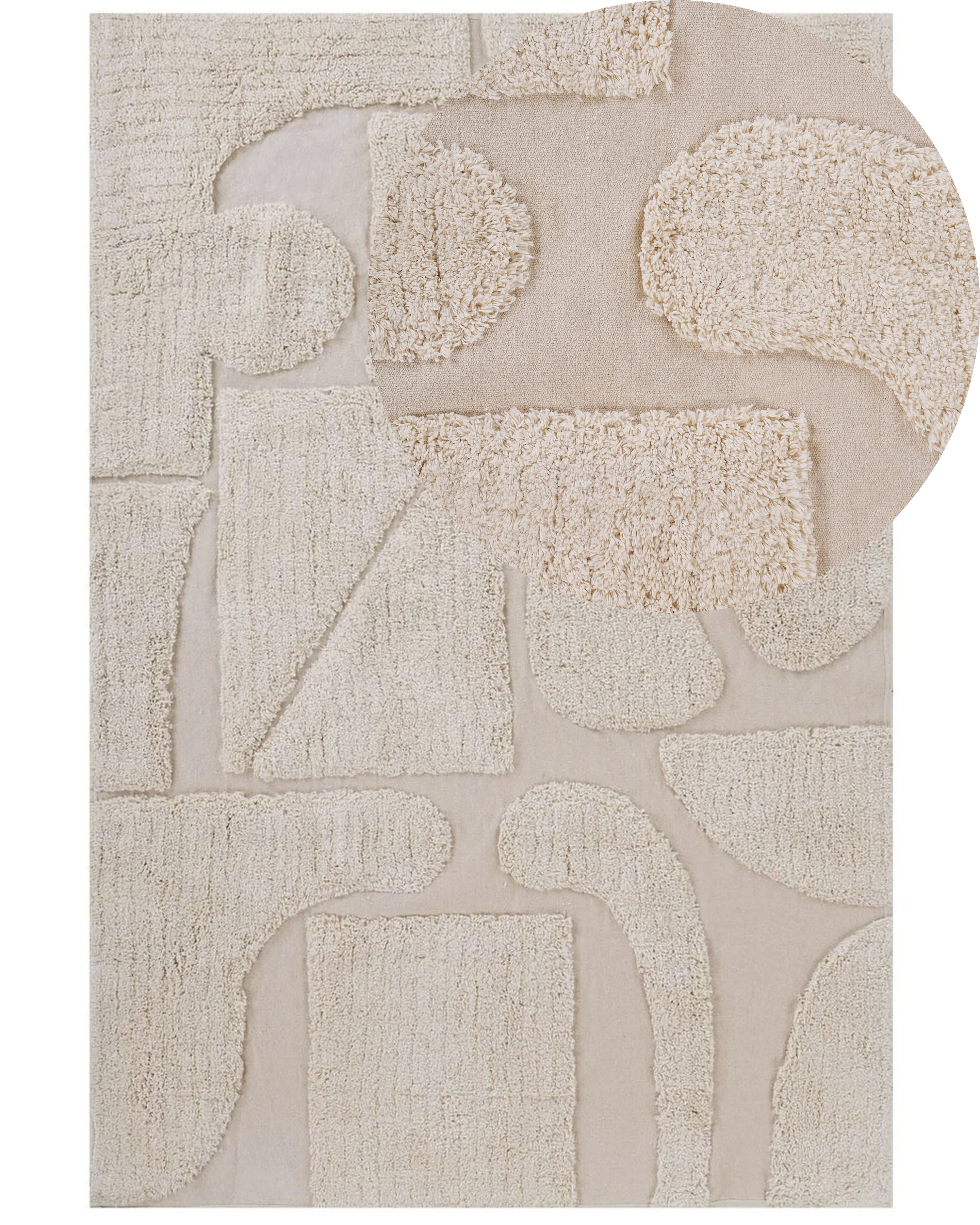 Rug DIYADIN Beige 140 x 200 cm Cotton