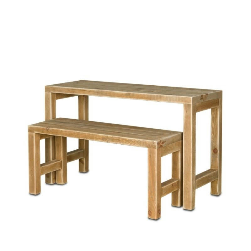 - Table gigogne lot de 2 bois massif