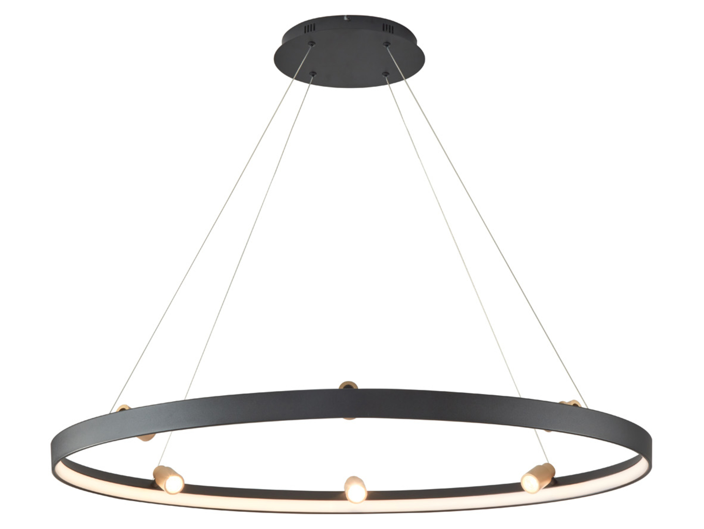 Lampa wisząca Pignano LEDze ściemniaczem czarna