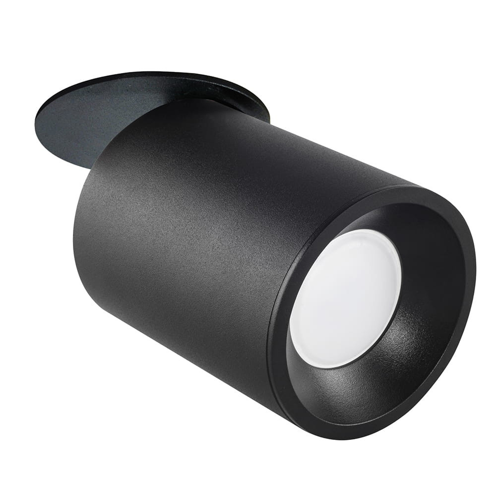 Oprawa wpuszczana okrągła czarna 8,2cm PALLAS1xGU10x10W IP20 Polux