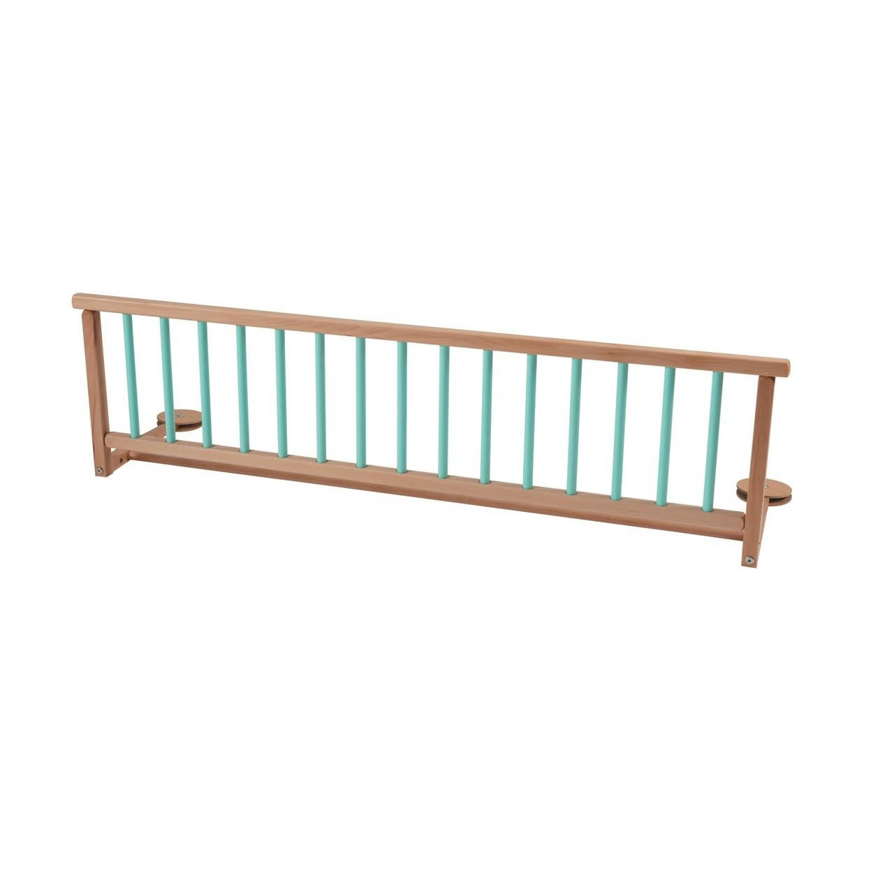 AUDREY - Barrière pour lit junior hybride en bois bicolore vert menthe 127x35cm