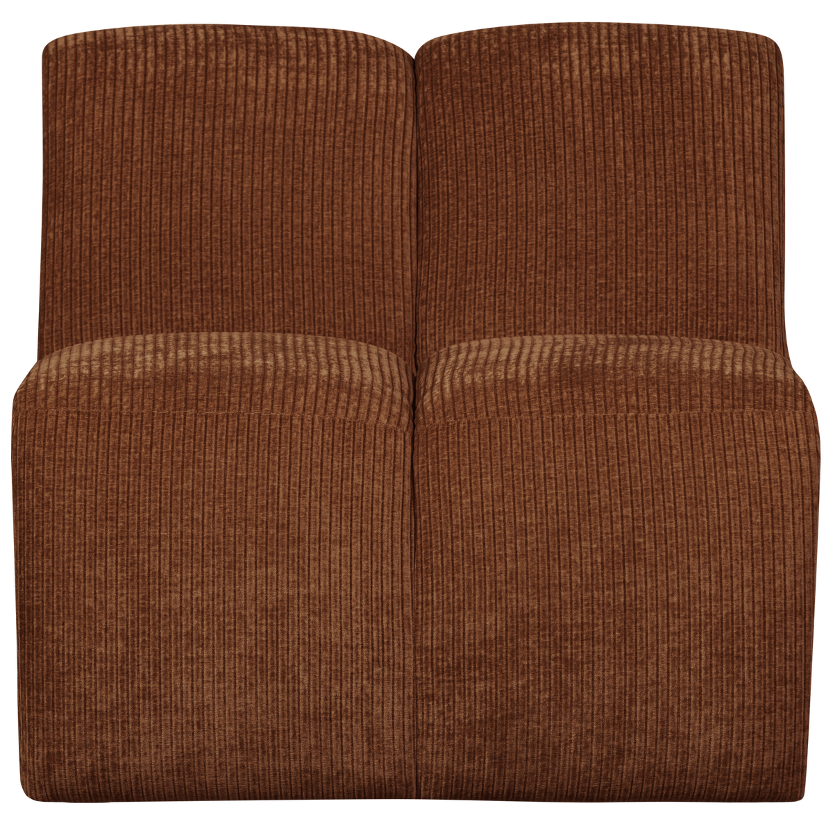 WOOOD 1-zits bank Mojo - Ribstof - Roest Bruin - 74x80x97