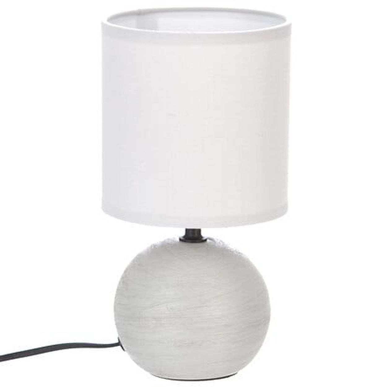 Lampka stołowa Timeo szara 25x13 cm biurkowa matowa ceramika