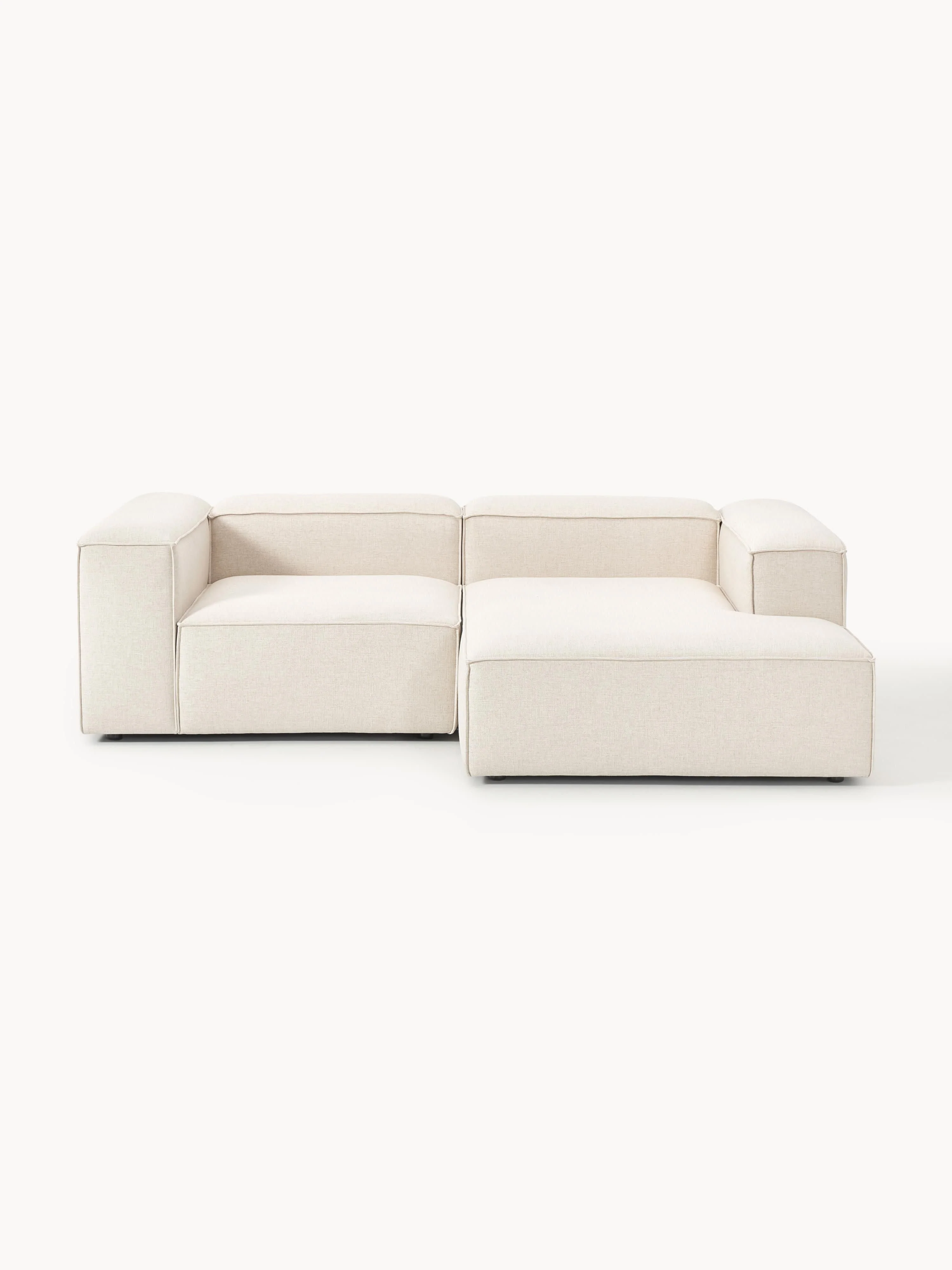 Modulares Ecksofa Lennon (2-Sitzer) aus Leinen-Mix