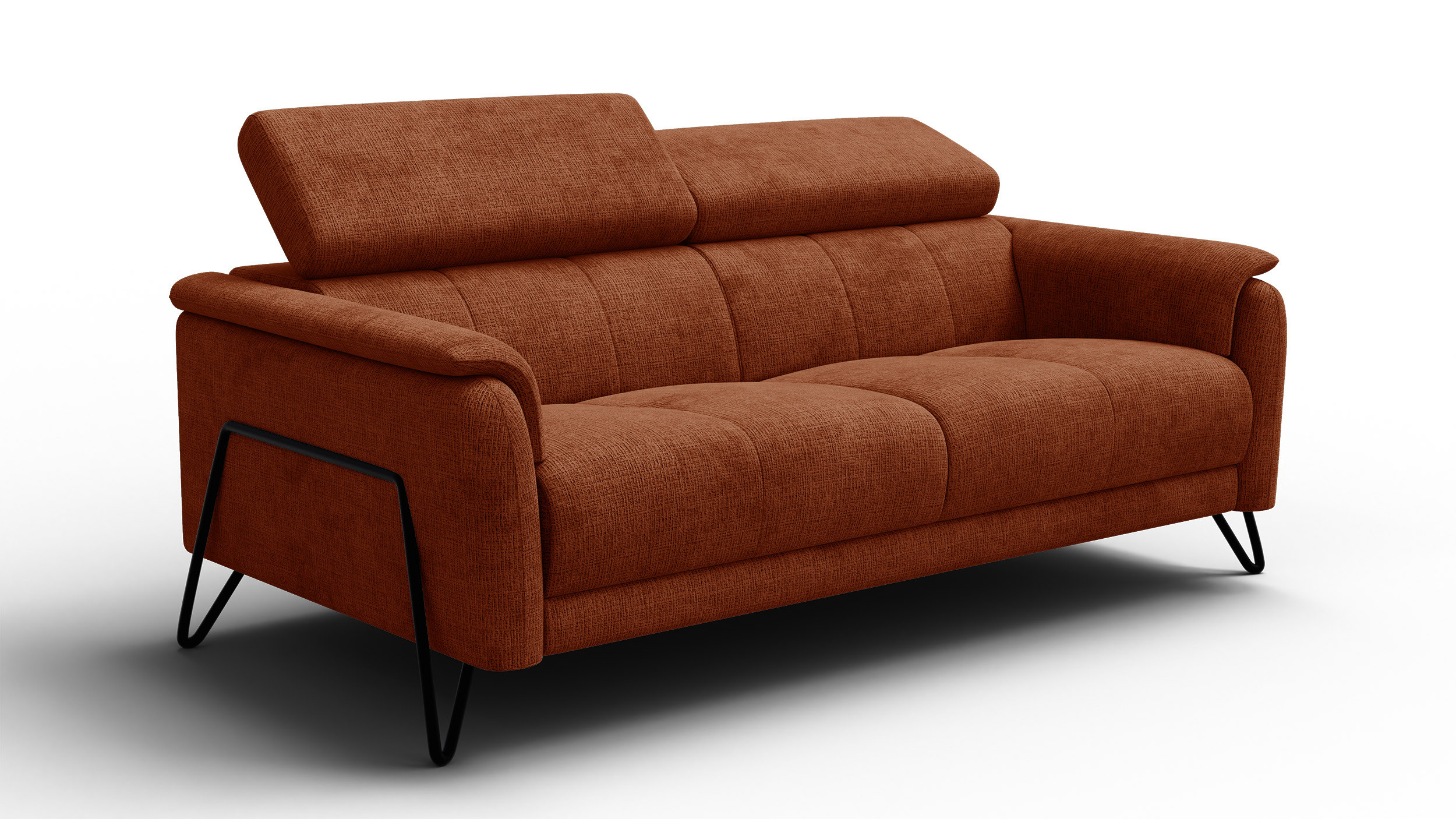 Sofa 3 osobowaRODEN, ciemnopomarańczowa