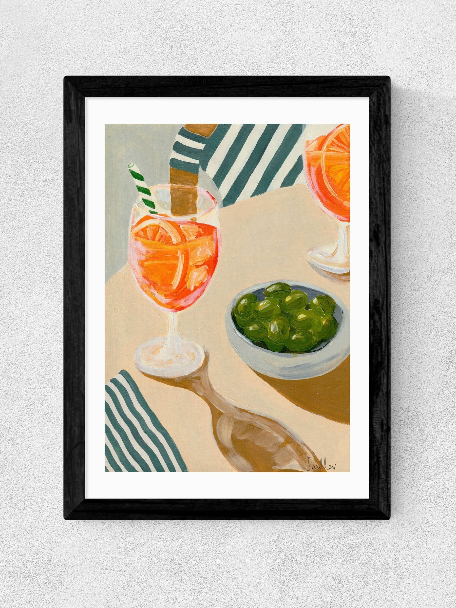 East End Prints Black Aperitif Wall Art Print by Susie Miller