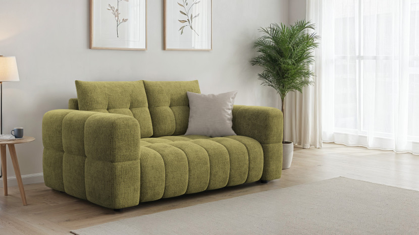 CLOUDI Sofa 2 osobowa , oliwkowa zieleń