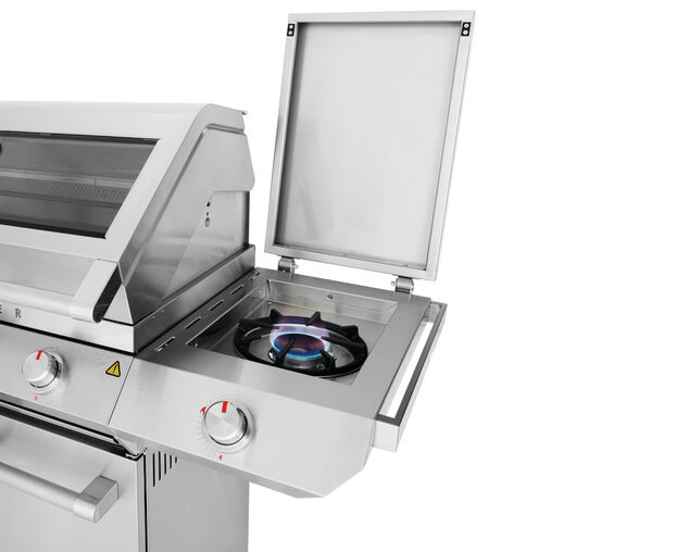 BeefEater 7000 Classic 5 Burner BBQ on Side Burner Cart