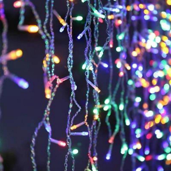 Guirlande LED Rideaux 140LED 220V 3m IP44 8 modes - Multicolore - SILAMP