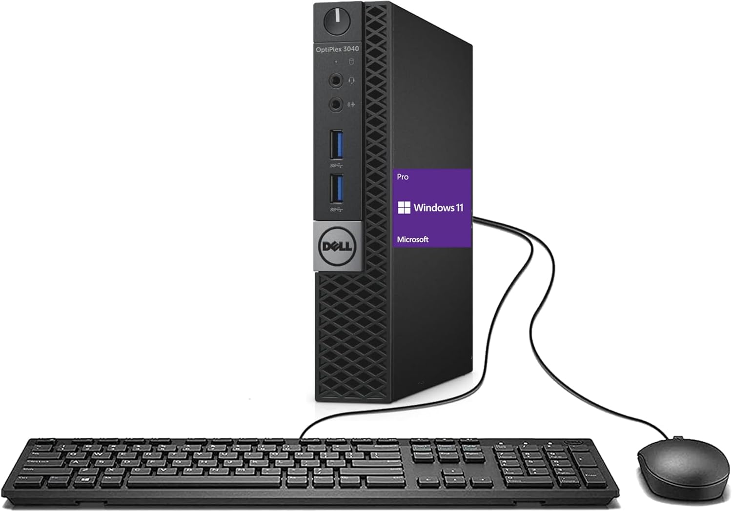 Dell Optiplex 3040 Micro Mini Desktop Computer PC, 6th Gen Core 3.20 GHz, 8GB RAM, 256GB SSD, WiFi, Bluetooth, Keyboard & Mouse, Windows 11 Pro (Renewed)
